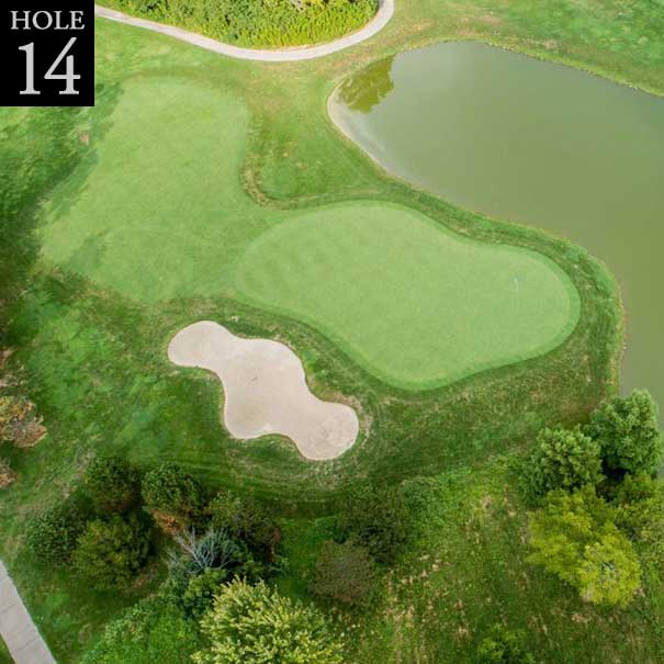 aerial view of hole #14