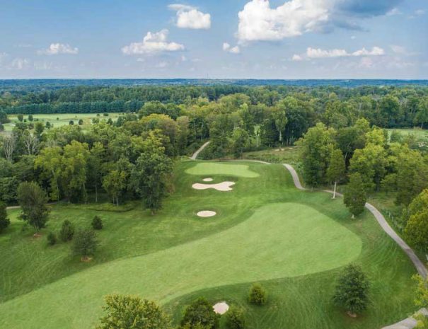 aerial view of hole 1