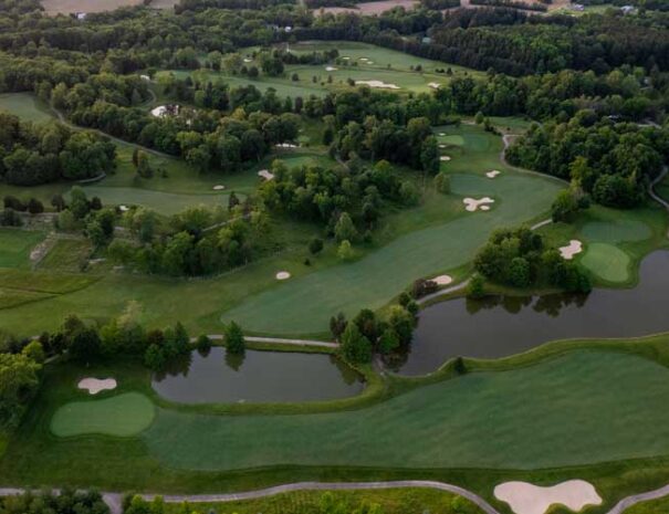 Aerial shot of hole 15 and 10